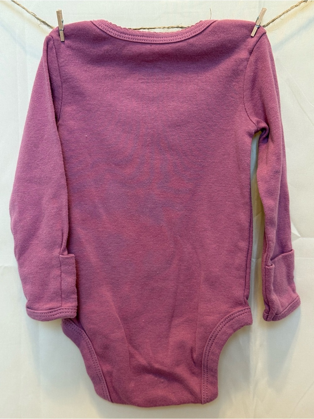 Carter’s - Long-Sleeve Bow Print One-Piece Bodysuits - Pink & White - Picture 15 of 16